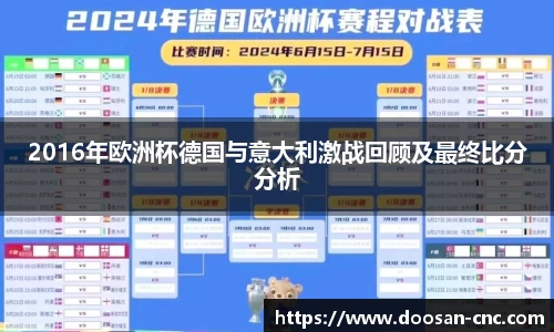 2016年欧洲杯德国与意大利激战回顾及最终比分分析
